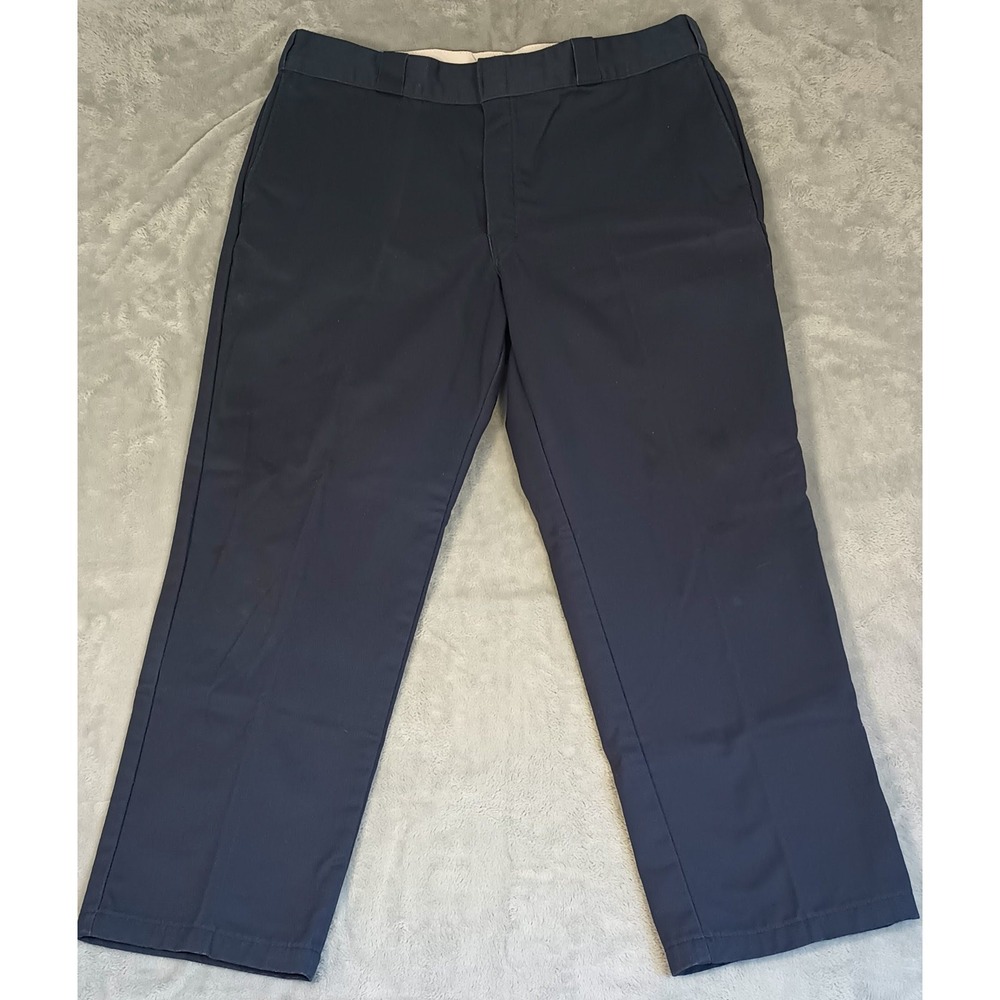 Dickies Flannel Lined Work Pants 2874NV 40X30 Twill Cold Weather Heavywght Navy